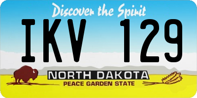 ND license plate IKV129