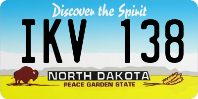 ND license plate IKV138