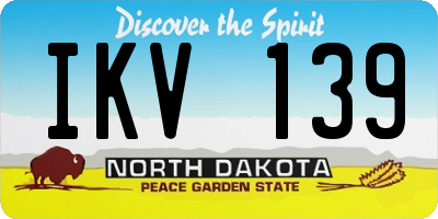 ND license plate IKV139