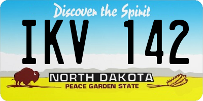 ND license plate IKV142