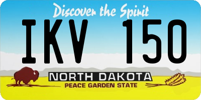 ND license plate IKV150