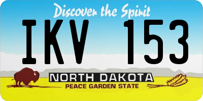 ND license plate IKV153