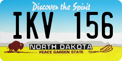 ND license plate IKV156