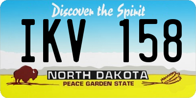 ND license plate IKV158