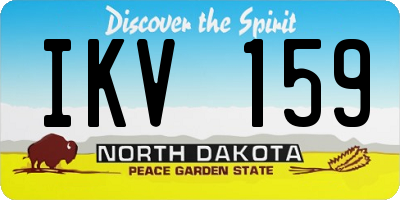 ND license plate IKV159