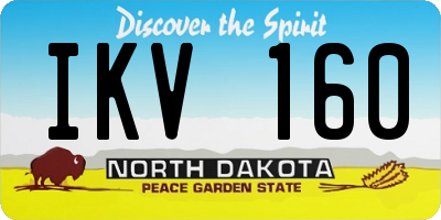 ND license plate IKV160