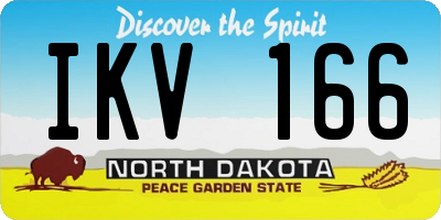 ND license plate IKV166
