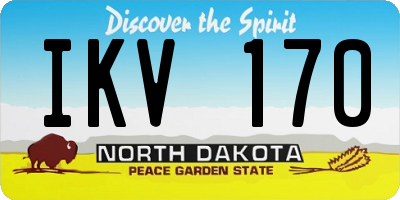 ND license plate IKV170