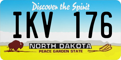 ND license plate IKV176