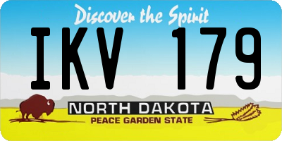 ND license plate IKV179