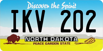 ND license plate IKV202