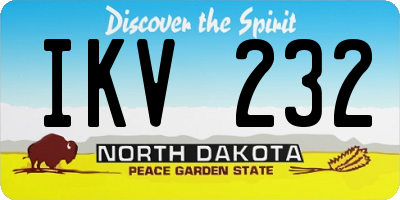 ND license plate IKV232