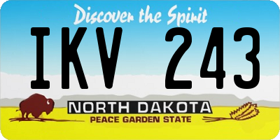 ND license plate IKV243