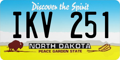 ND license plate IKV251