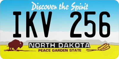 ND license plate IKV256