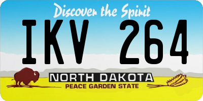 ND license plate IKV264