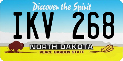ND license plate IKV268