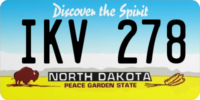 ND license plate IKV278