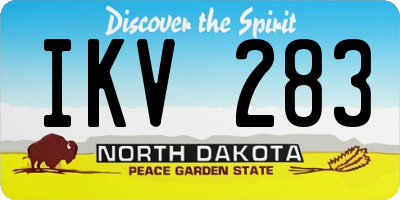 ND license plate IKV283