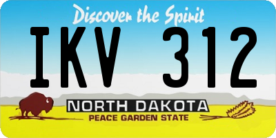 ND license plate IKV312