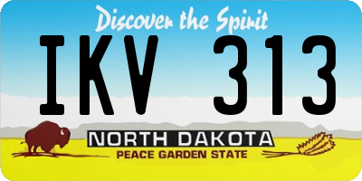 ND license plate IKV313