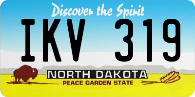 ND license plate IKV319