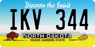 ND license plate IKV344