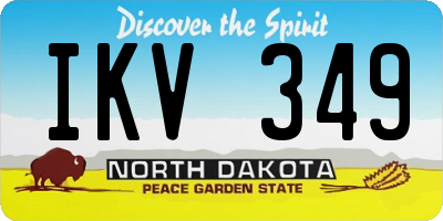 ND license plate IKV349