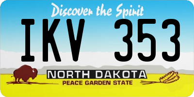 ND license plate IKV353