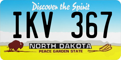 ND license plate IKV367