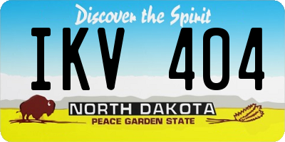 ND license plate IKV404
