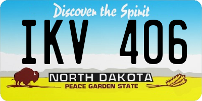 ND license plate IKV406