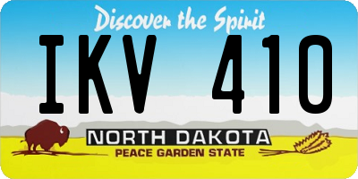 ND license plate IKV410