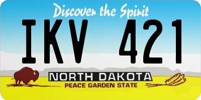 ND license plate IKV421