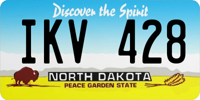 ND license plate IKV428