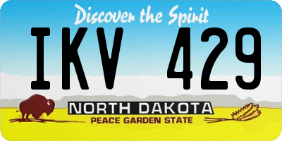 ND license plate IKV429