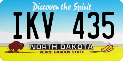 ND license plate IKV435