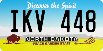 ND license plate IKV448