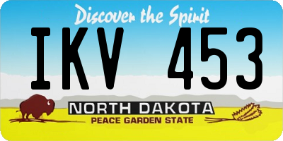 ND license plate IKV453