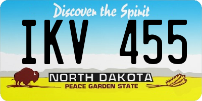 ND license plate IKV455