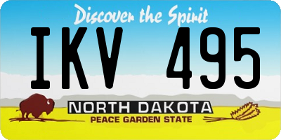 ND license plate IKV495
