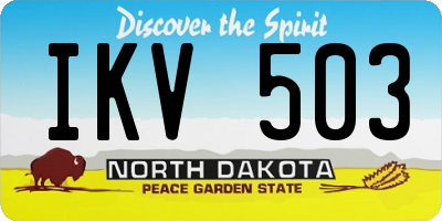 ND license plate IKV503