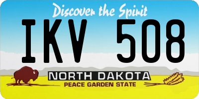 ND license plate IKV508