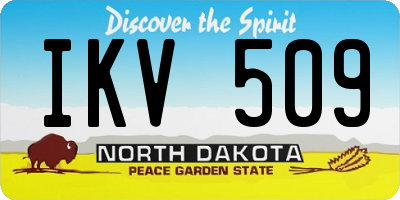 ND license plate IKV509