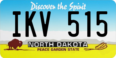 ND license plate IKV515