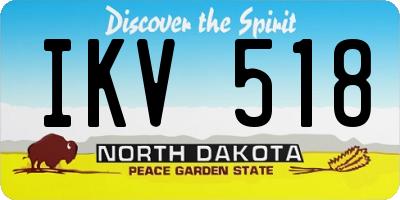 ND license plate IKV518