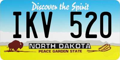 ND license plate IKV520