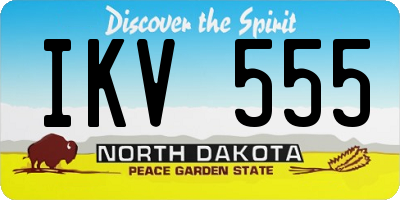ND license plate IKV555