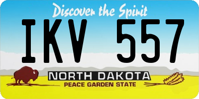 ND license plate IKV557