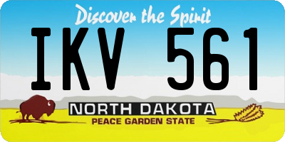 ND license plate IKV561